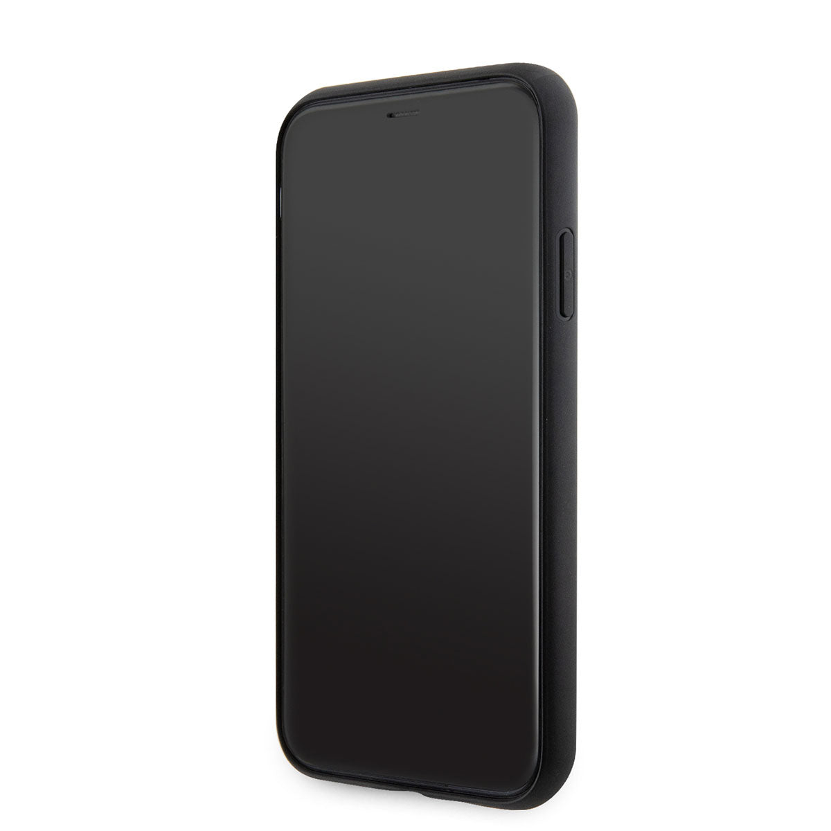 Apple iPhone 11 Case Guess Original Licensed Stone Back Surface Triangle Logo Cover Black