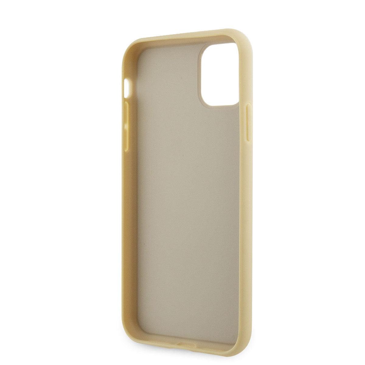 Apple iPhone 11 Case Guess Original Licensed Stone Back Surface Triangle Logo Cover Gold