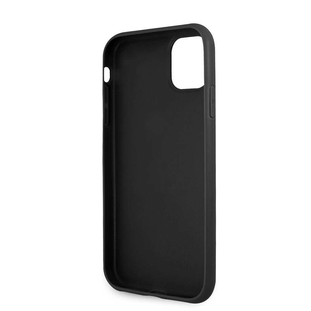 Apple iPhone 11 Case Guess PU Leather Large Metal Logo Design Cover Gray
