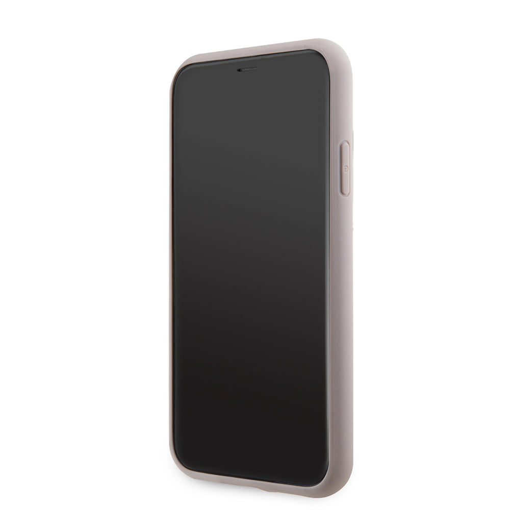 Apple iPhone 11 Case Guess PU Leather Large Metal Logo Design Cover Gray