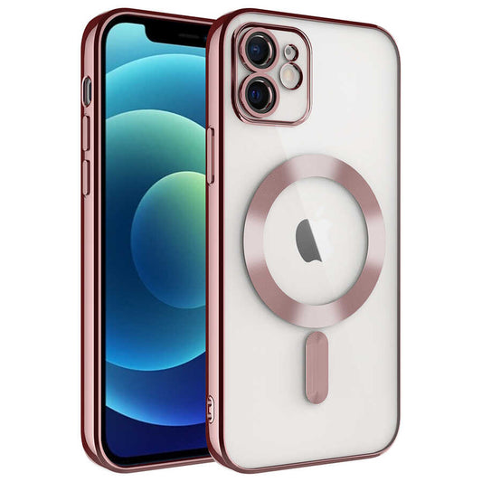 Apple iPhone 11 Kılıf Kamera Korumalı M-safe Wireless Şarj Özellikli Zore Demre Kapak