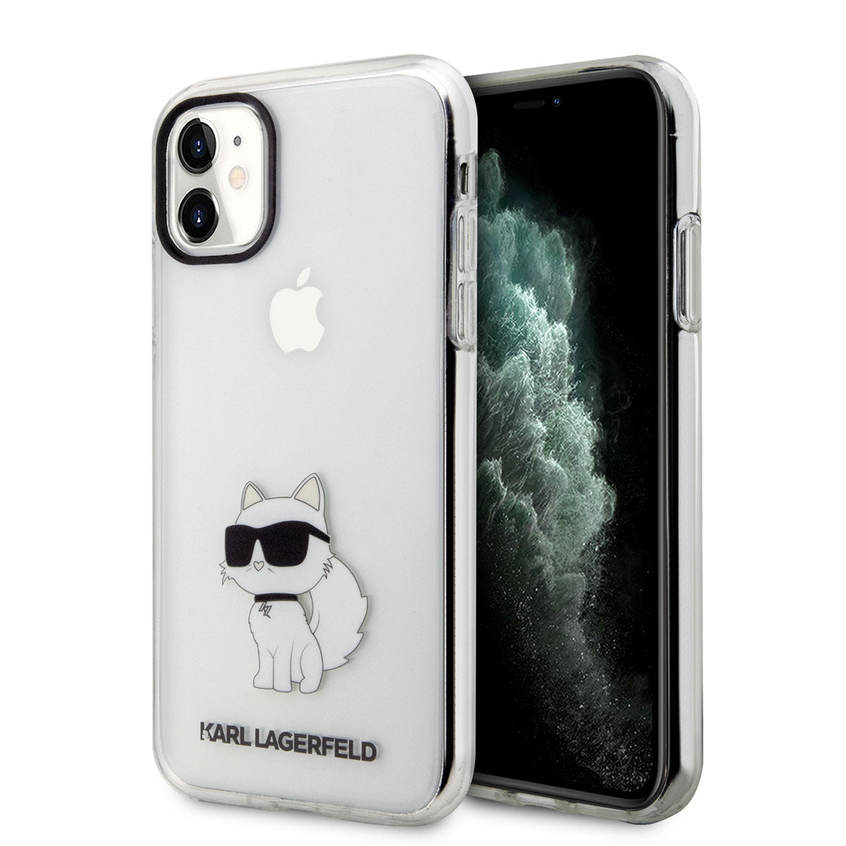Apple iPhone 11 Case Karl Lagerfeld Transparent Choupette Design Cover Colorless 