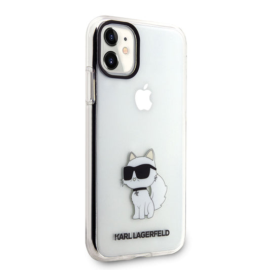 Apple iPhone 11 Case Karl Lagerfeld Transparent Choupette Design Cover Colorless 