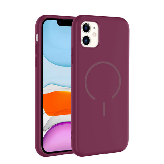 Apple iPhone 11 Kılıf M-safe Şarj Özellikli Zore Meta Kapak