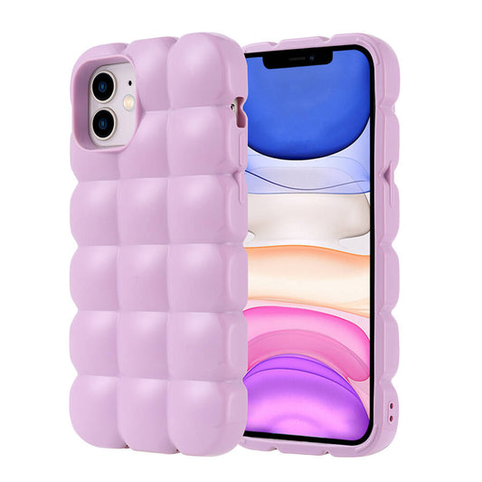 Apple iPhone 11 Case Shiny Flexible Silicone Zore Dom Dom Cover Lilac