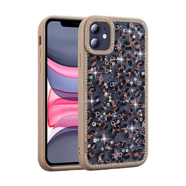 Apple iPhone 11 Case Stone and Glitter Design Zore Azra Cover Pink 