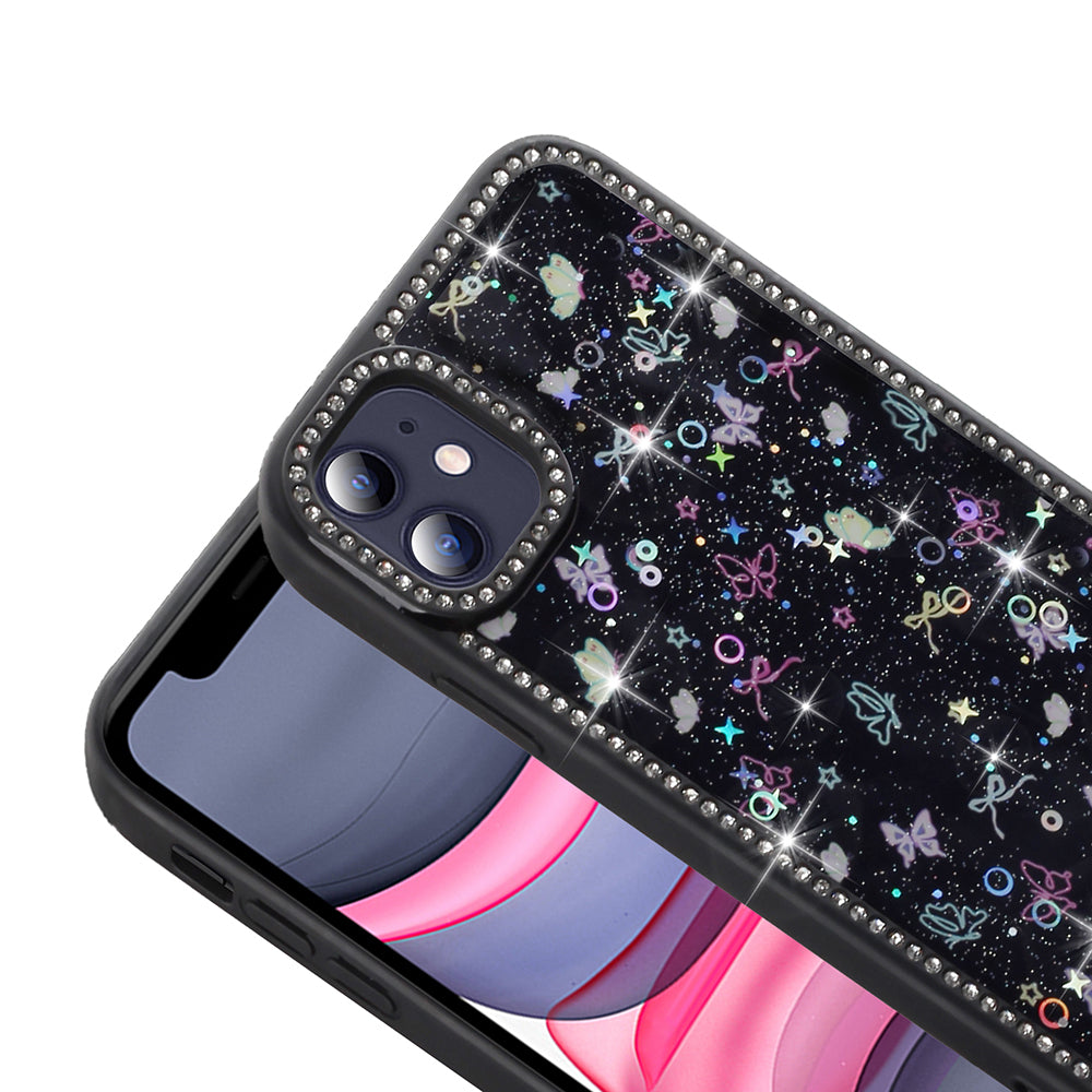 Apple iPhone 11 Case Stone and Glitter Design Zore Azra Cover Pink 