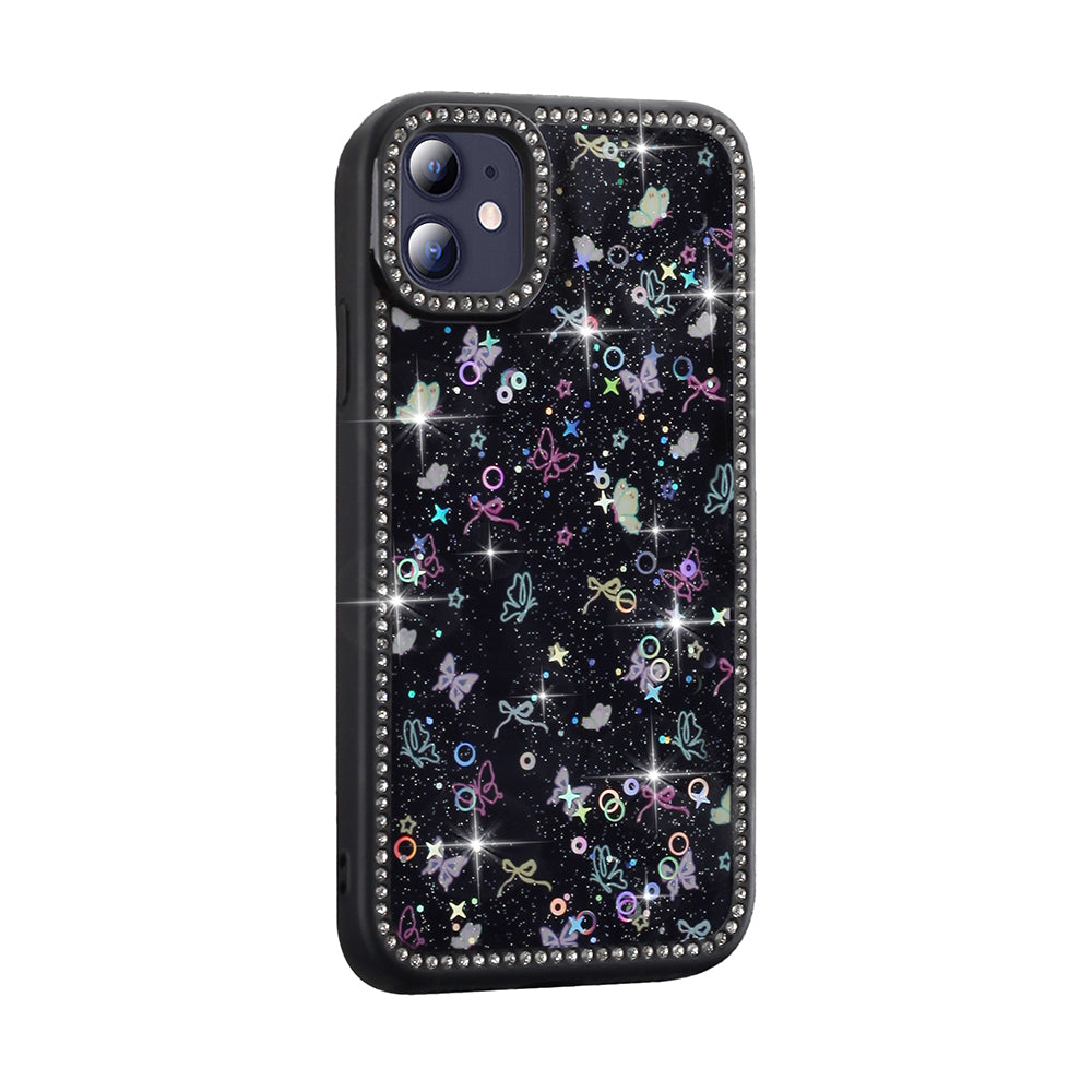 Apple iPhone 11 Case Stone and Glitter Design Zore Azra Cover Black 