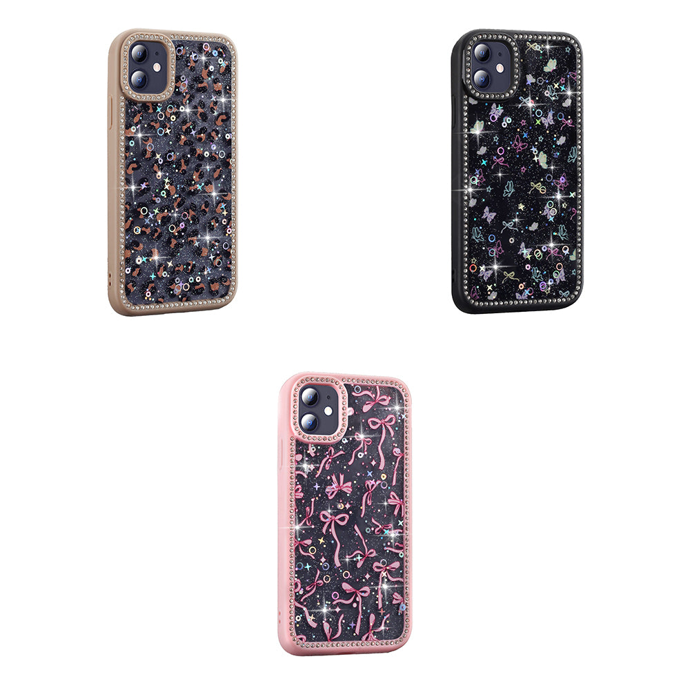 Apple iPhone 11 Case Stone and Glitter Design Zore Azra Cover Black 