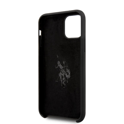 Apple iPhone 11 Kılıf U.S. POLO ASSN. Silikon Büyük Logo Dizayn Kapak Siyah