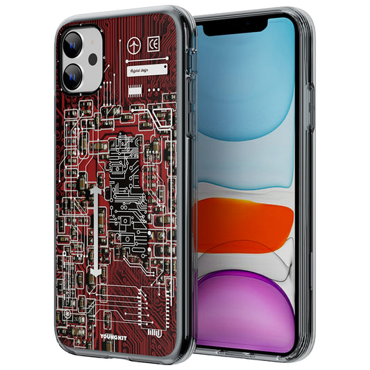 Apple iPhone 11 Case YoungKit Technology Series Cover Red 