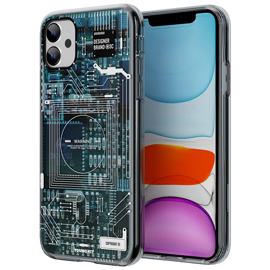 Apple iPhone 11 Case YoungKit Technology Series Cover Blue 
