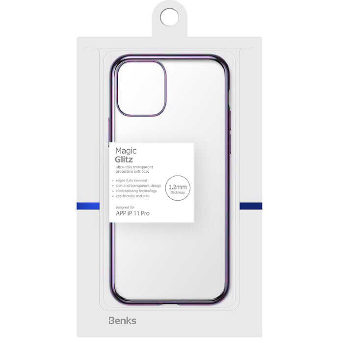 Apple iPhone 11 Pro Benks Magic Glitz Ultra-Thin Transparent Protective Soft Cover Purple