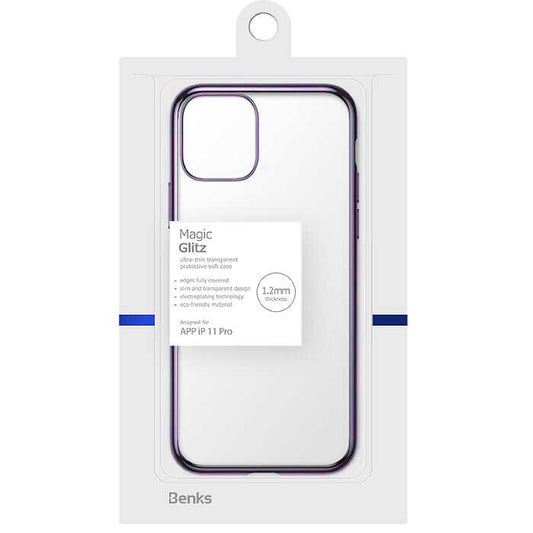 Apple iPhone 11 Pro Benks Magic Glitz Ultra-Thin Transparent Protective Soft Cover Purple