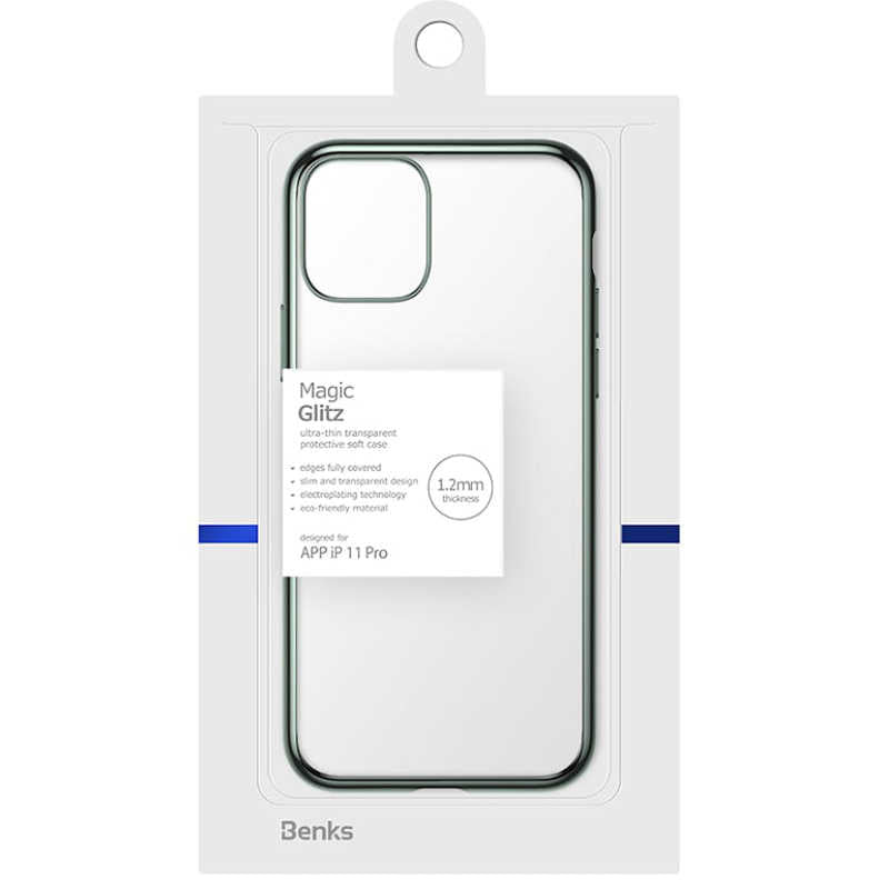 Apple iPhone 11 Pro Benks Magic Glitz Ultra-Thin Transparent Protective Soft Cover Green