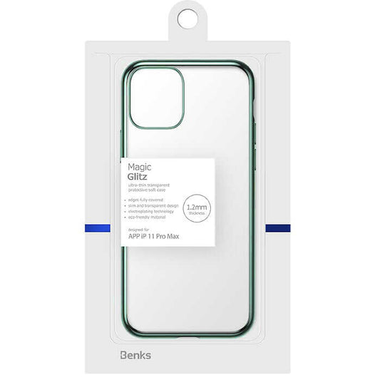 Apple iPhone 11 Pro Max Benks Magic Glitz Ultra-Thin Transparent Protective Soft Cover Light Green