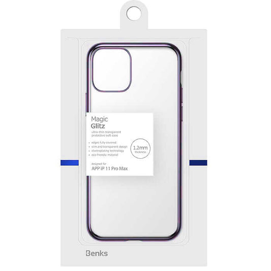 Apple iPhone 11 Pro Max Benks Magic Glitz Ultra-Thin Transparent Protective Soft Cover Purple