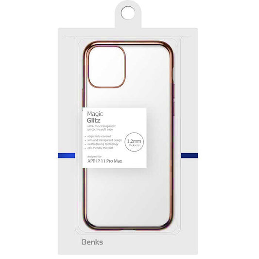 Apple iPhone 11 Pro Max Benks Magic Glitz Ultra-Thin Transparent Protective Soft Cover Rose Gold