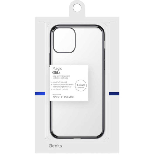 Apple iPhone 11 Pro Max Benks Magic Glitz Ultra-Thin Transparent Protective Soft Cover Black
