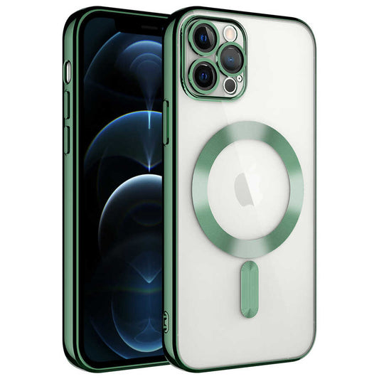 Apple iPhone 11 Pro Max Kılıf Kamera Korumalı M-safe Wireless Şarj Özellikli Zore Demre Kapak