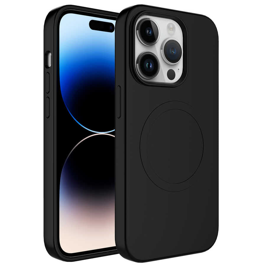 Apple iPhone 11 Pro Max Kılıf M-safe Wireless Şarj Özellikli Pastel Renk Silikon Zore Plas Kapak
