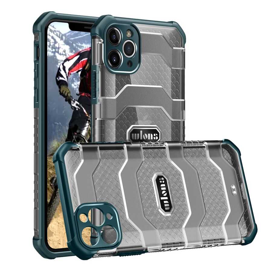 Apple iPhone 11 Pro Max Kılıf Wlons Mit Kapak Koyu Yeşil