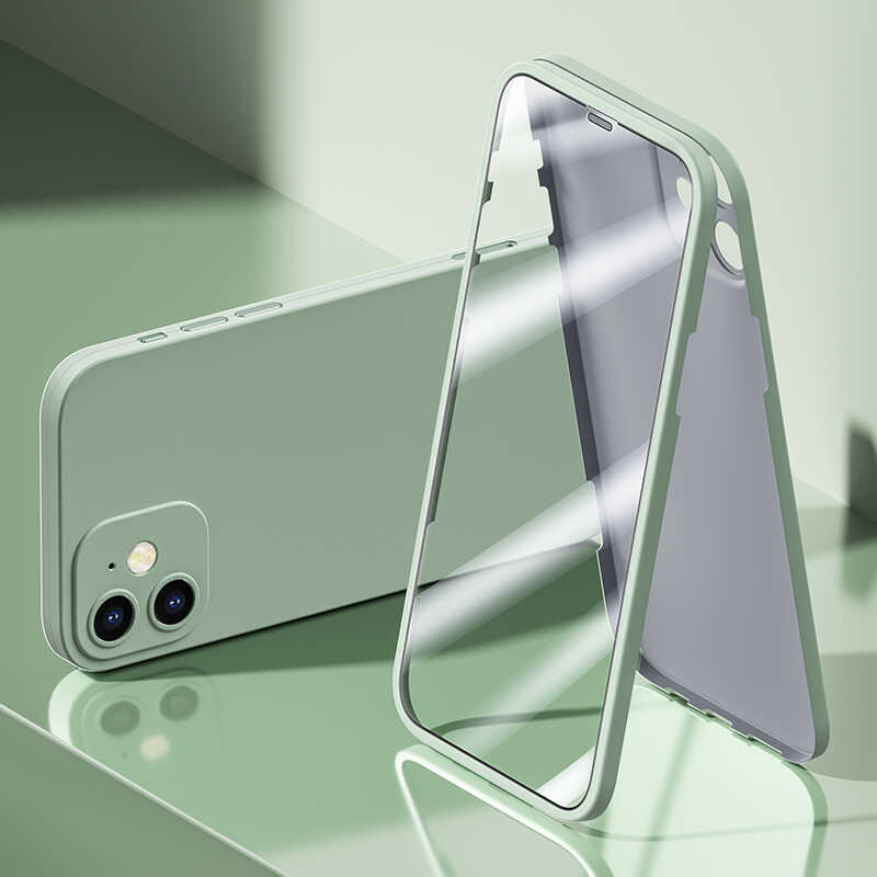 Apple iPhone 12 Case Benks Full Covered 360 Protective Cover Light Green 
