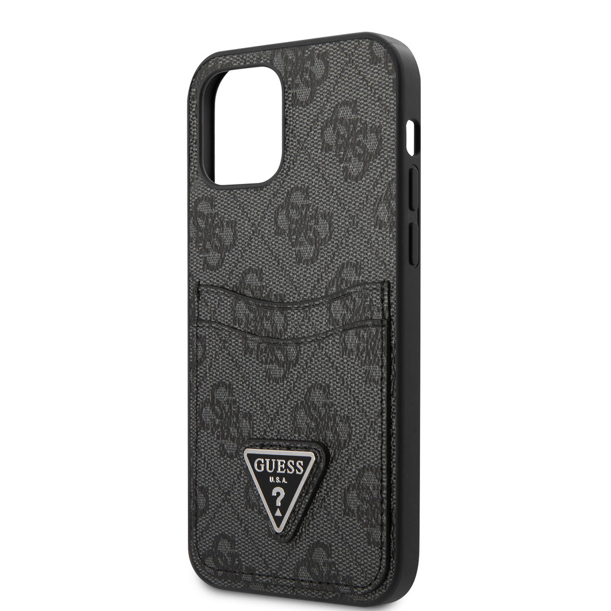 Apple iPhone 12 Case GUESS Double Card Holder Cover Black