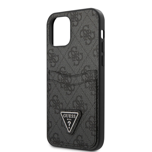 Apple iPhone 12 Case GUESS Double Card Holder Cover Black