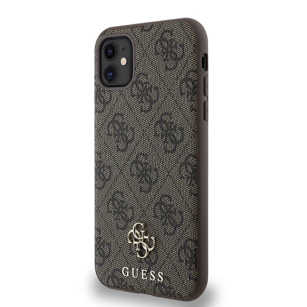 Apple iPhone 12 Case Guess Original Licensed M-safe Charging Feature Small 4G Classic Cover Pink