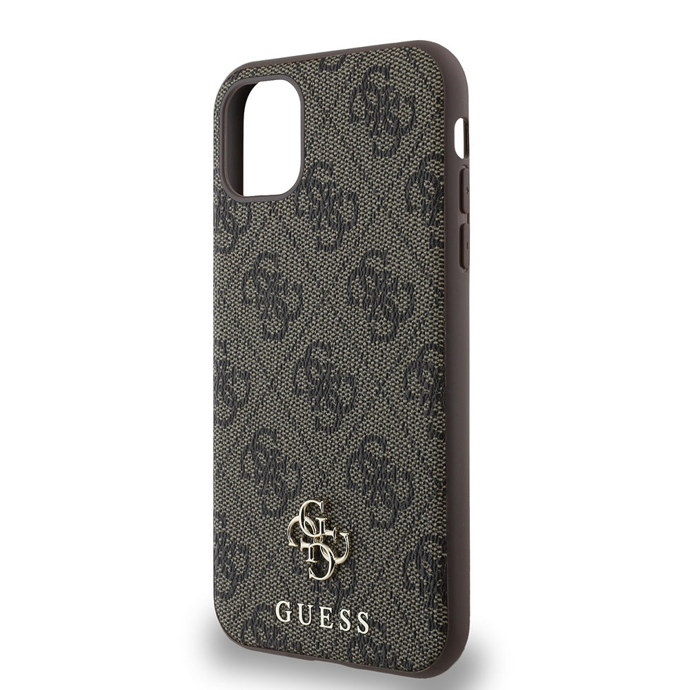 Apple iPhone 12 Case Guess Original Licensed M-safe Charging Feature Small 4G Classic Cover Pink