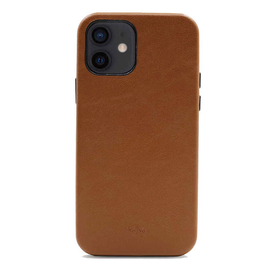 Apple iPhone 12 Case Kajsa Crazy Horse Cover Brown