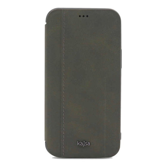 Apple iPhone 12 Case Kajsa Dale Series Parallel PU Folio Cover Green 