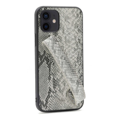 Apple iPhone 12 Kılıf Kajsa Glamorous Serisi Snake Handstrap Kapak Yeşil