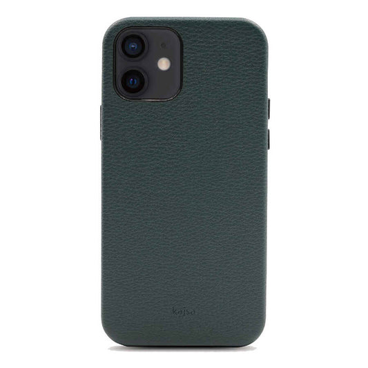 Apple iPhone 12 Case Kajsa Litchi Cover Green