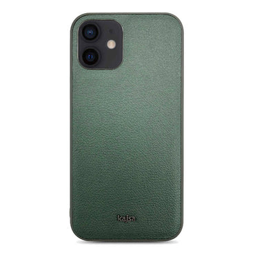 Apple iPhone 12 Kılıf Kajsa Luxe Collection Hakiki Deri Kapak Siyah