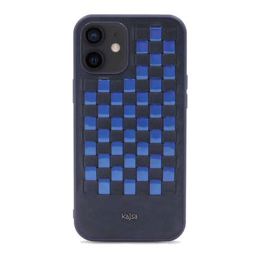 Apple iPhone 12 Kılıf Kajsa Preppie Serisi Spotlight Woven Kapak Bordo