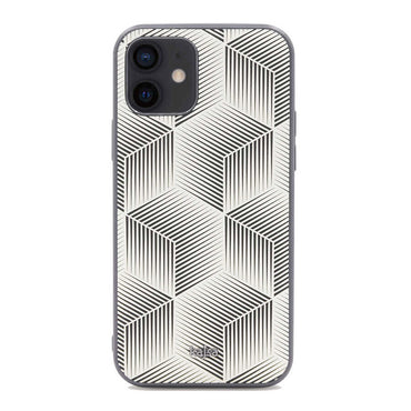 Apple iPhone 12 Kılıf Kajsa Splendid Serisi 3D Cube Kapak Siyah