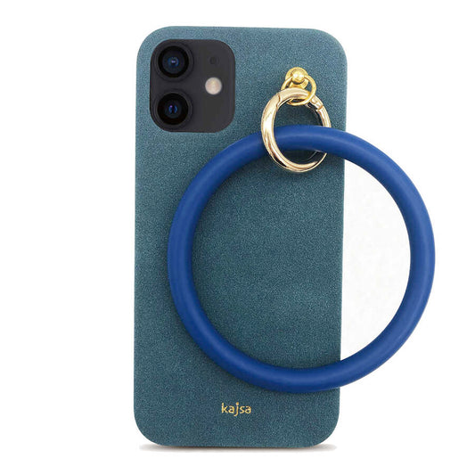 Apple iPhone 12 Kılıf Kajsa Splendid Serisi Morandi Ring Kapak Turkuaz