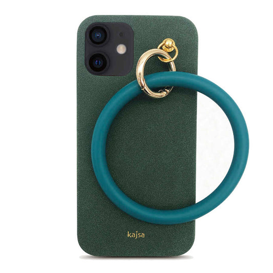Apple iPhone 12 Kılıf Kajsa Splendid Serisi Morandi Ring Kapak Yeşil