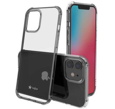 Apple iPhone 12 Case Kajsa Transparent Cover Gray 