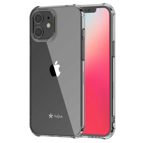 Apple iPhone 12 Case Kajsa Transparent Cover Gray 