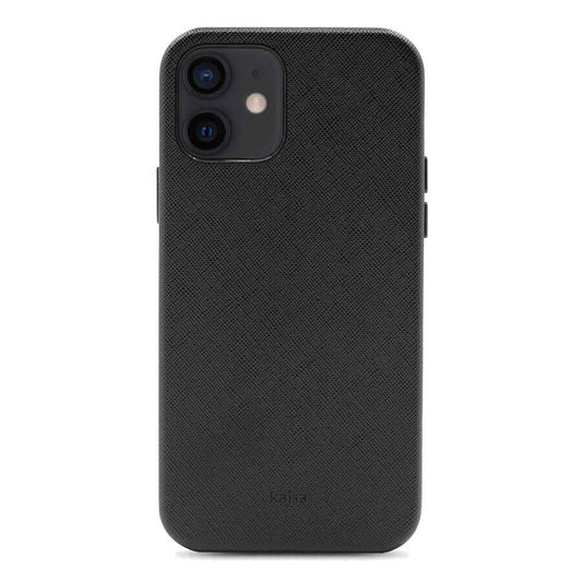 Apple iPhone 12 Case Kajsa Woven Cover Black 