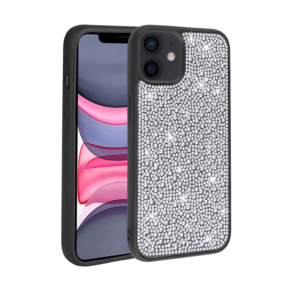 Apple iPhone 12 Case Shiny Stone Design Zore Stone Cover Pink