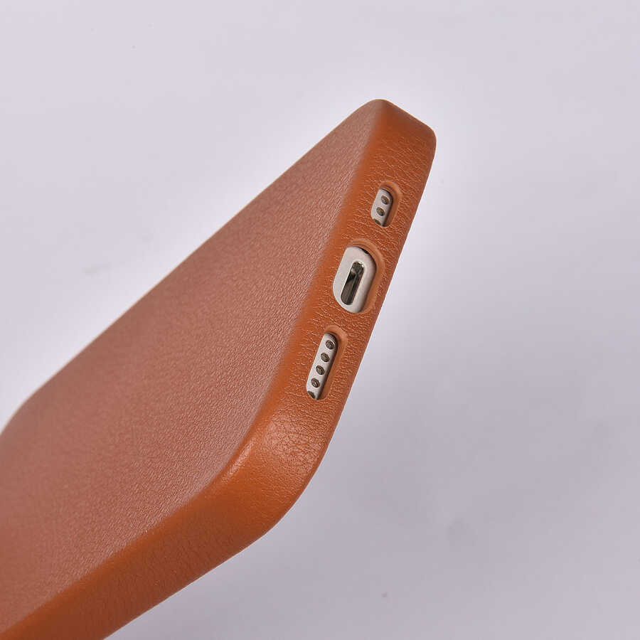 Apple iPhone 12 Case Wiwu Calfskin Cover Brown 