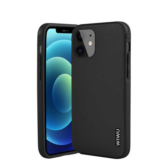 Apple iPhone 12 Case Wiwu Sand Stone Cover Black 