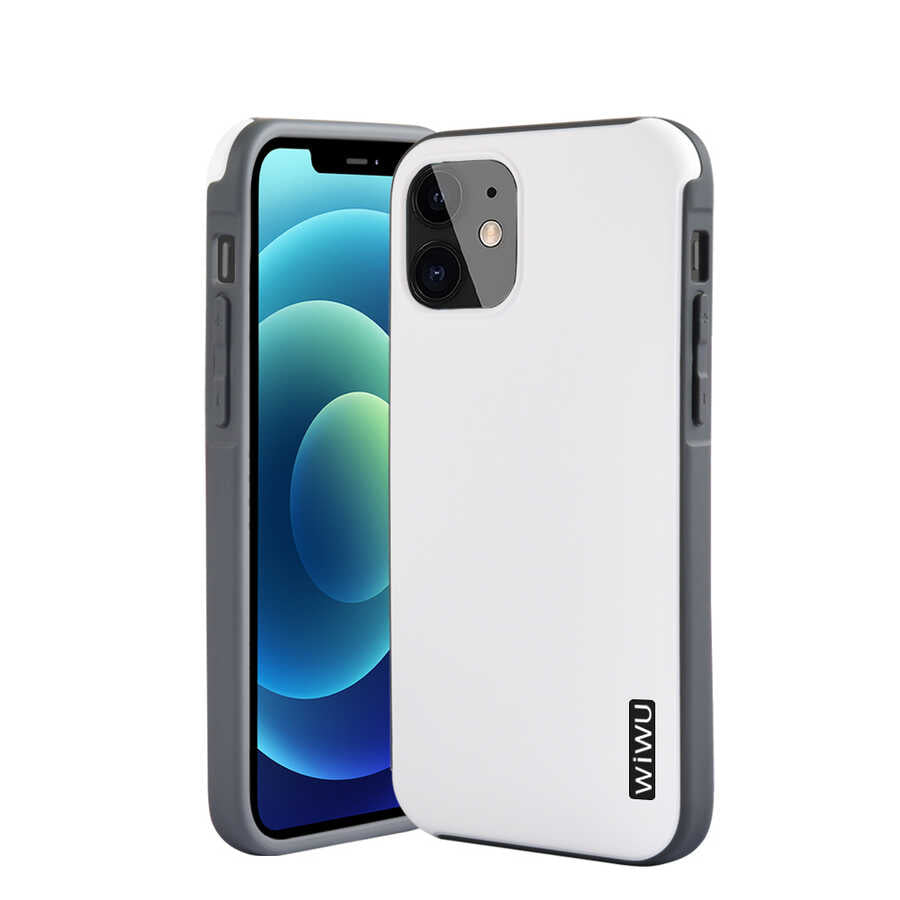 Apple iPhone 12 Case Wiwu Sand Stone Cover White 