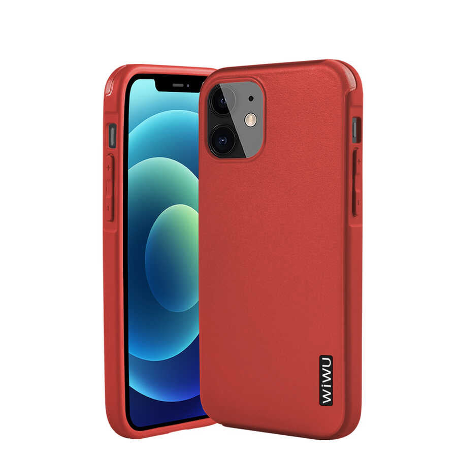 Apple iPhone 12 Case Wiwu Sand Stone Cover Red 