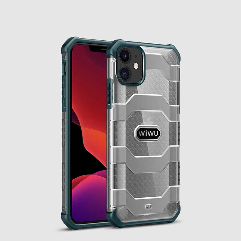 Apple iPhone 12 Case Wiwu Voyager Cover Dark Green