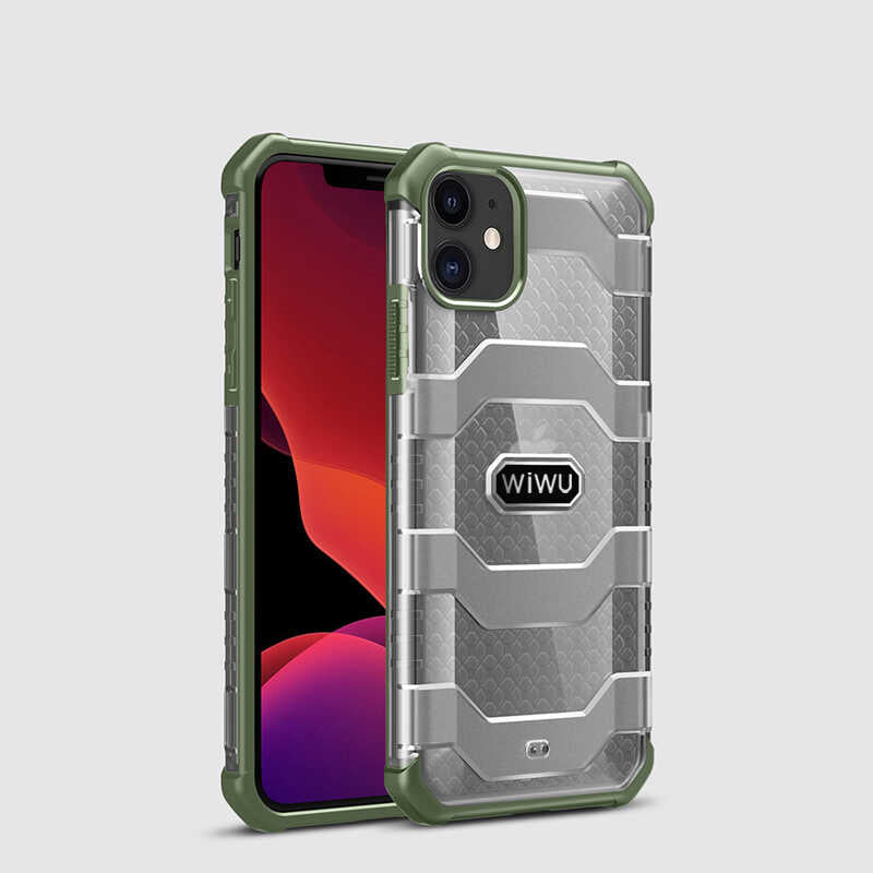 Apple iPhone 12 Case Wiwu Voyager Cover Dark Green